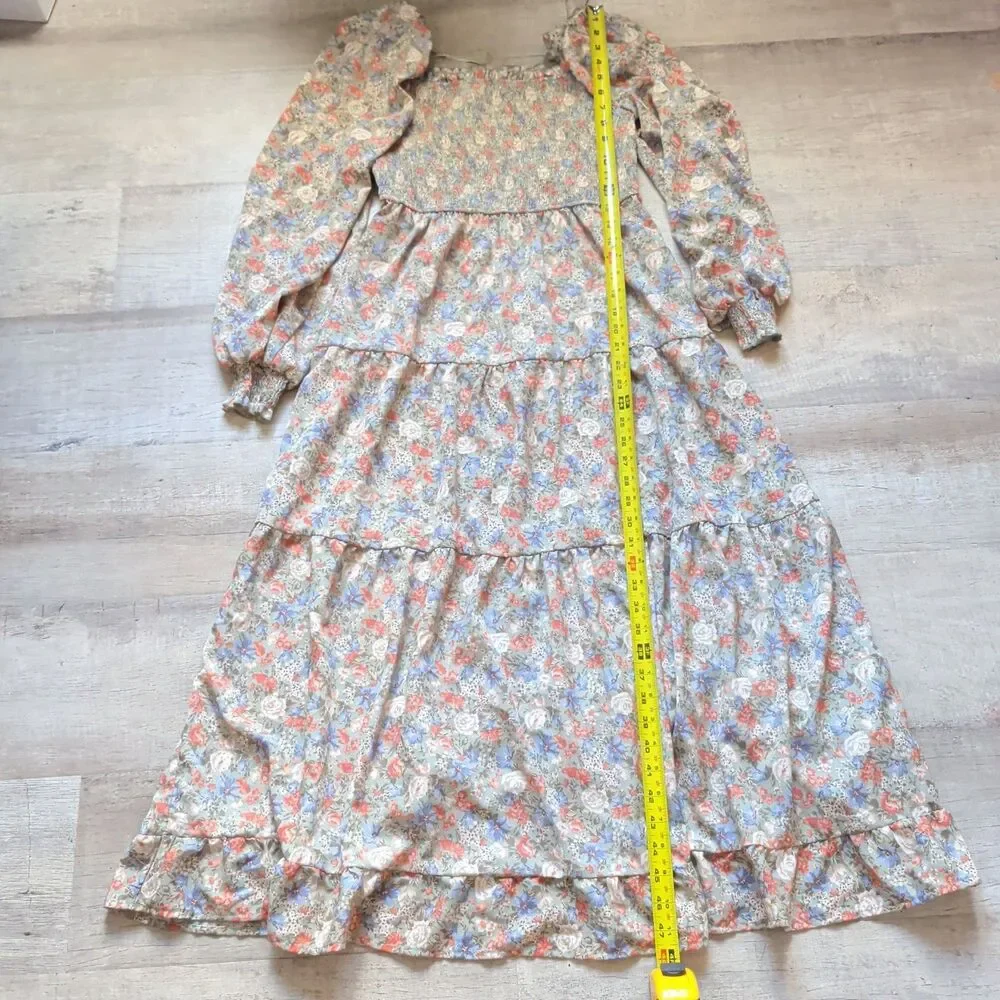 Women’s Blu Pepper Short Sleeve Floral Dress Size L - Picture 3 of 8